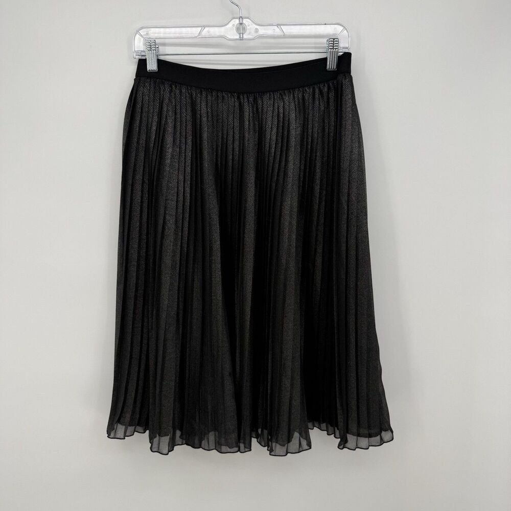 Old Navy Black Elastic Pleated Skirt Size Small Holiday Formal Sparkle